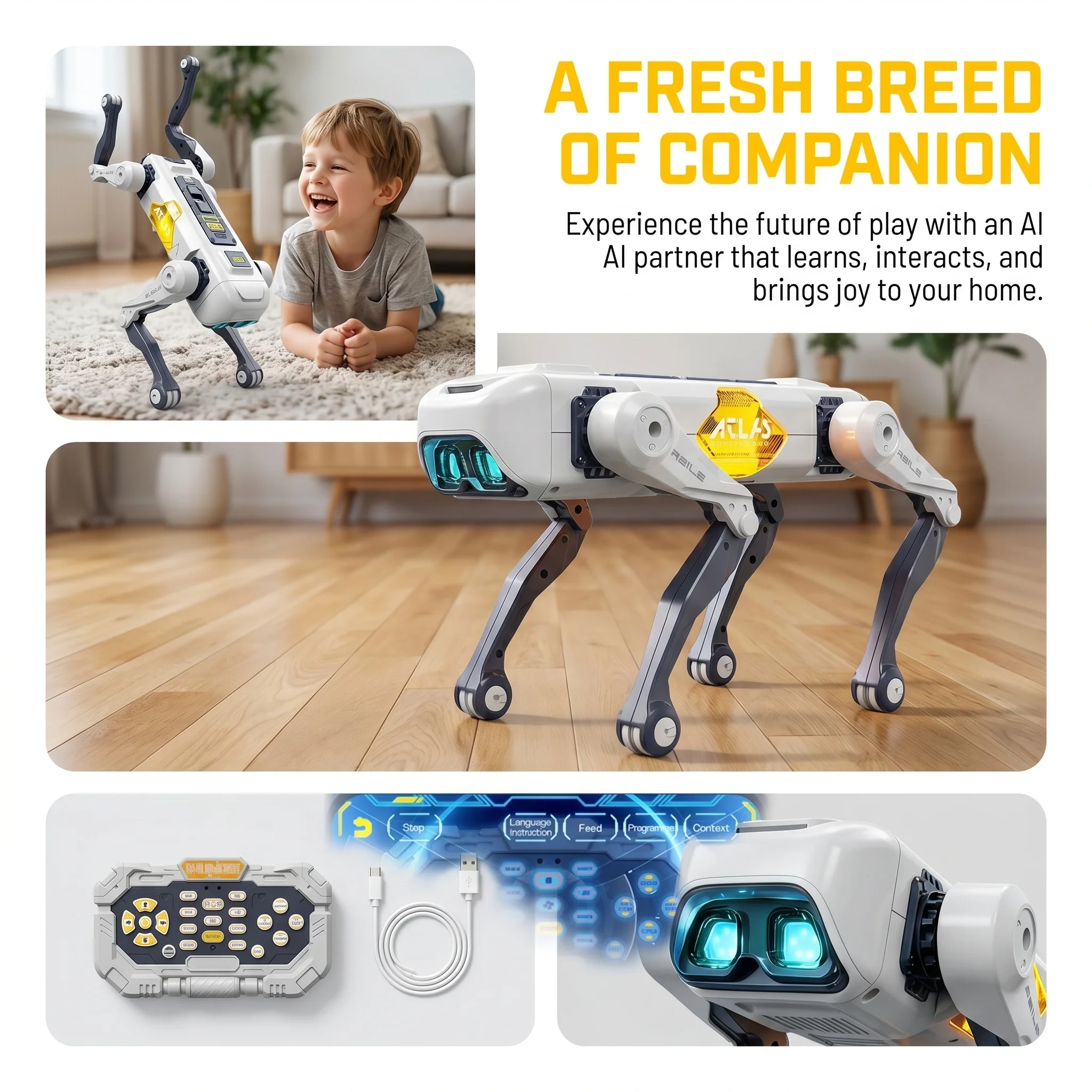 AI Smart Robot Dog, Voice & AP - Drone Kit With Camera 评论和价格